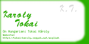 karoly tokai business card
